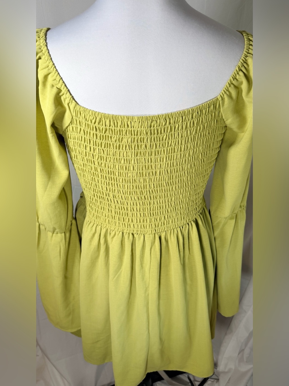 Mixed Threads Long Sleeve Square-Neck Smocked Dress - Picture 6 of 15